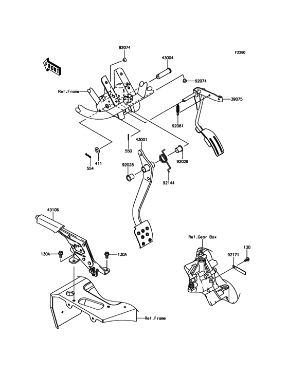 Brake Pedal/Throttle Lever