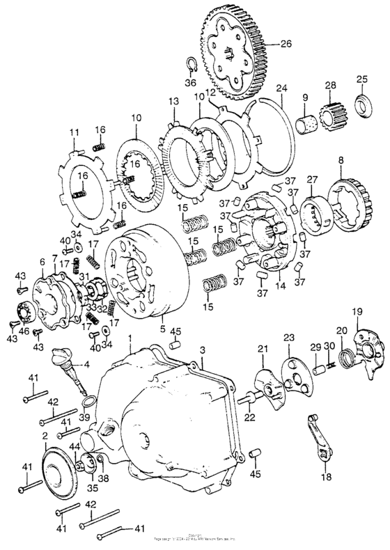 Right crankshaft cover + clutch