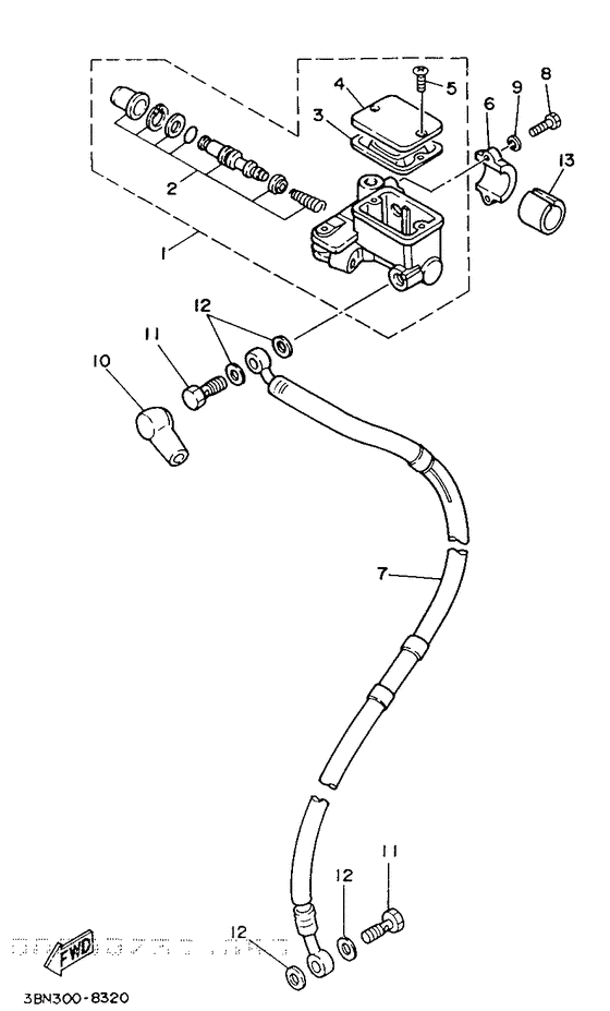 Front master cylinder