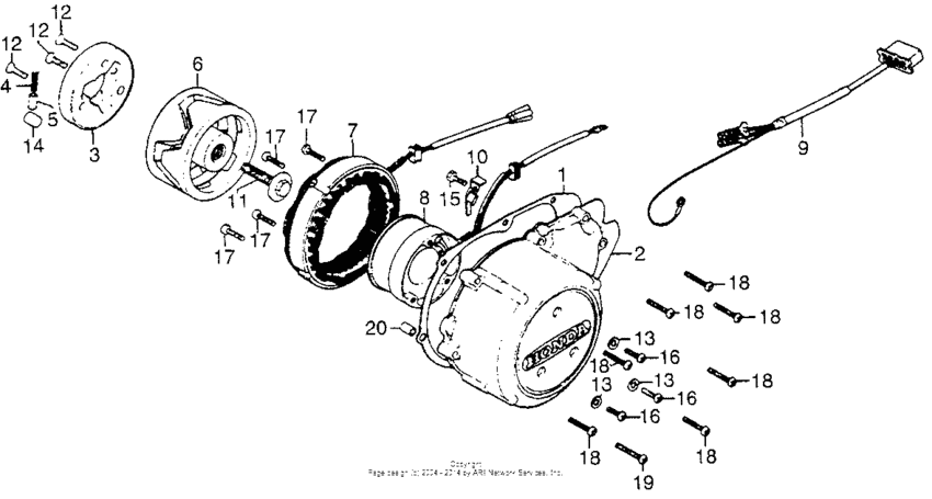 Alternator + alternator cover