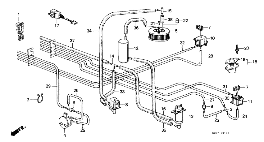 Control box tubing