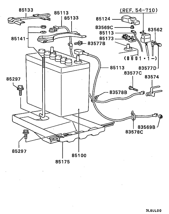 Battery cable & bracket