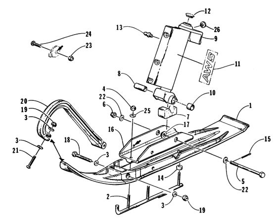 Ski And Spindle Assembly
