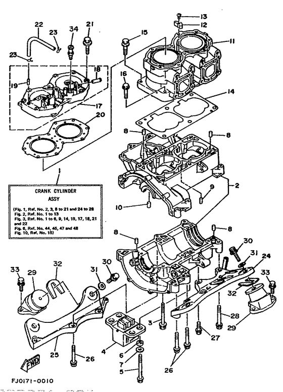 Cylinder. crankcase