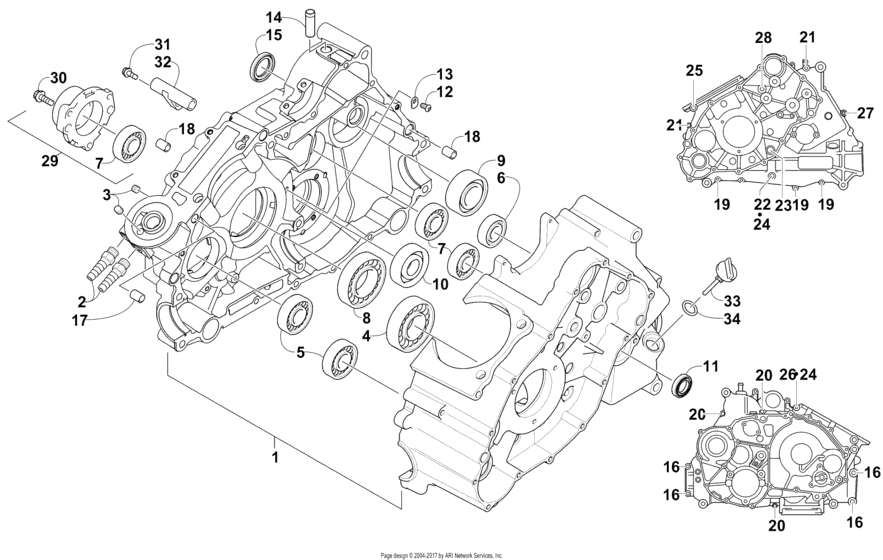 Crankcase Assembly (Engine Serial No. 0700Ad0010060 And Up)