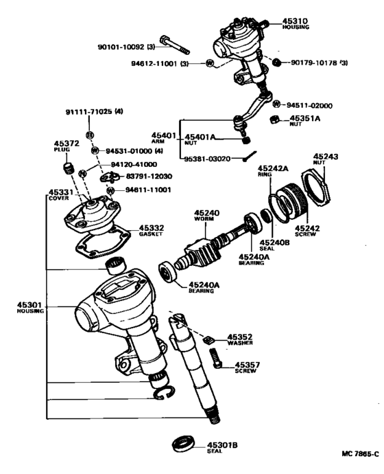 Front Steering Gear & Link