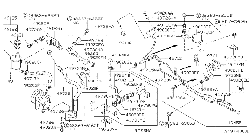 Power steering piping