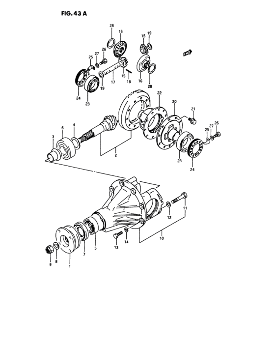 Front differential gear