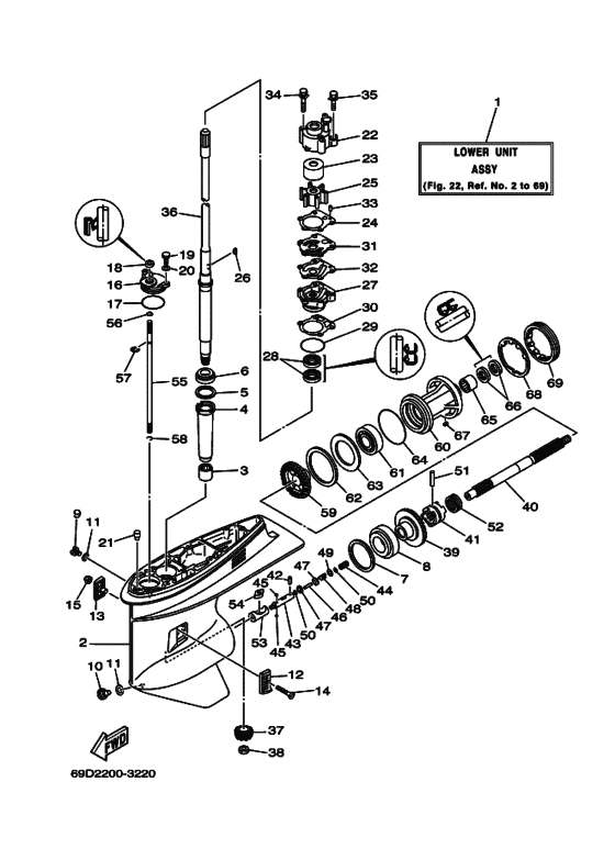 Lower casing & drive 1