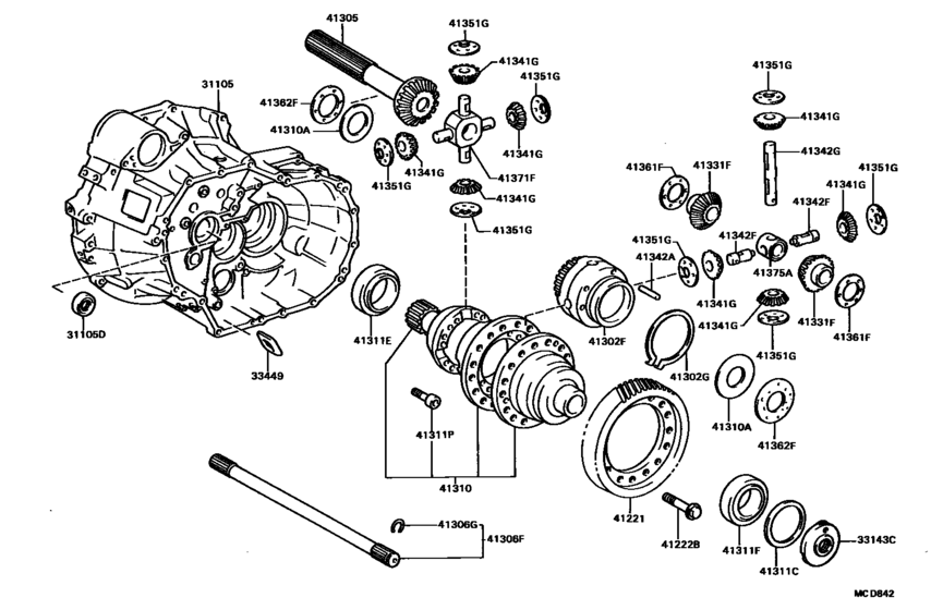Front Axle Housing & Differential