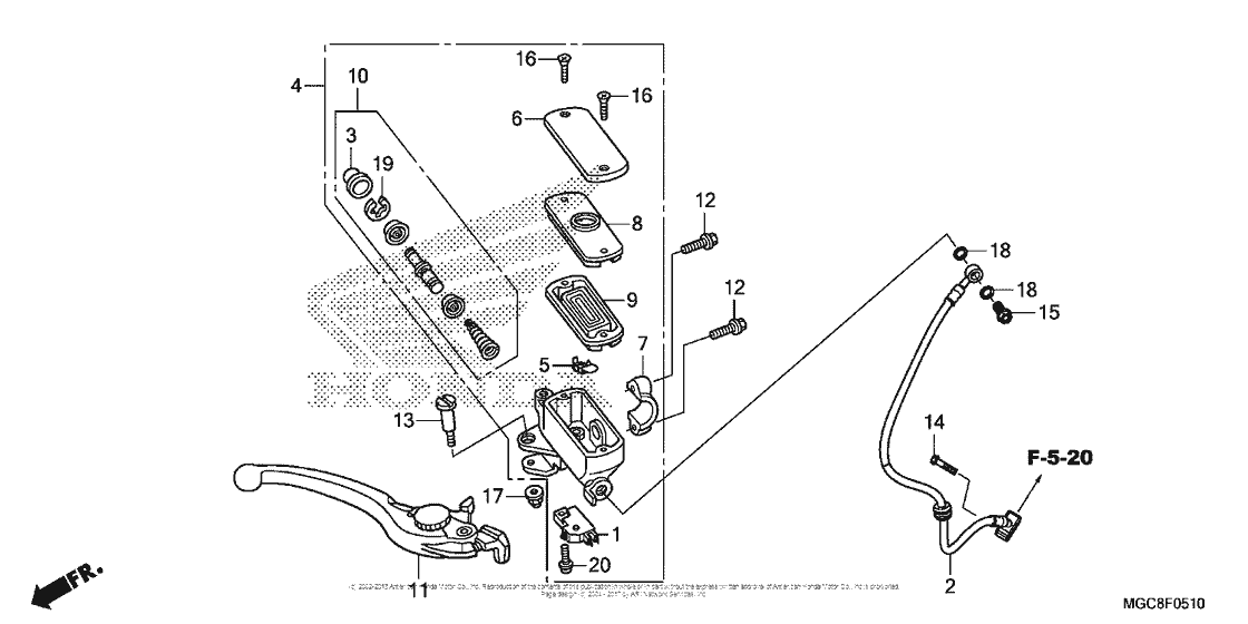 Front Brake Master Cylinder