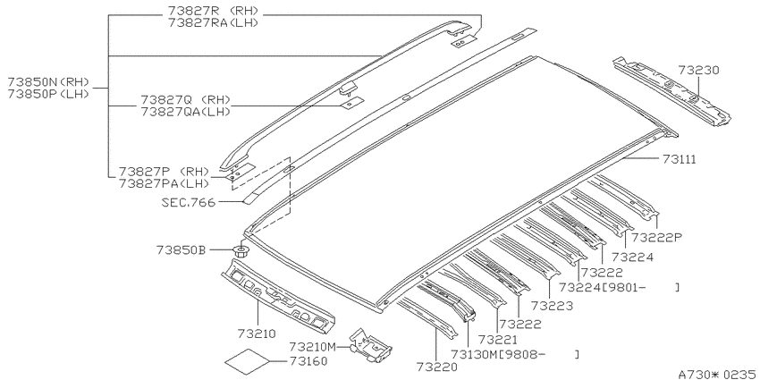Roof panel & fitting