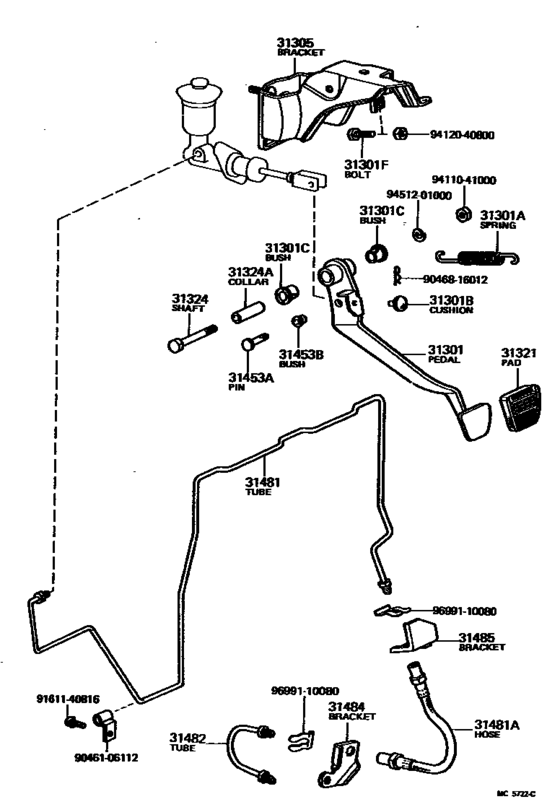 Clutch Pedal & Flexible Hose