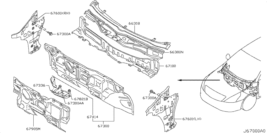 Dash panel & fitting