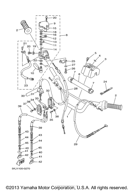 Steering handle & cable