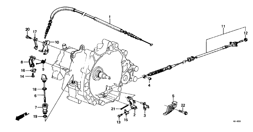 Control lever/ control wire