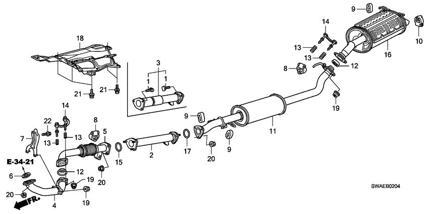 Exhaust pipe/silencer