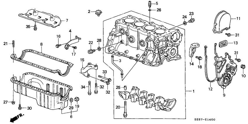 Cylinder block/oil pan