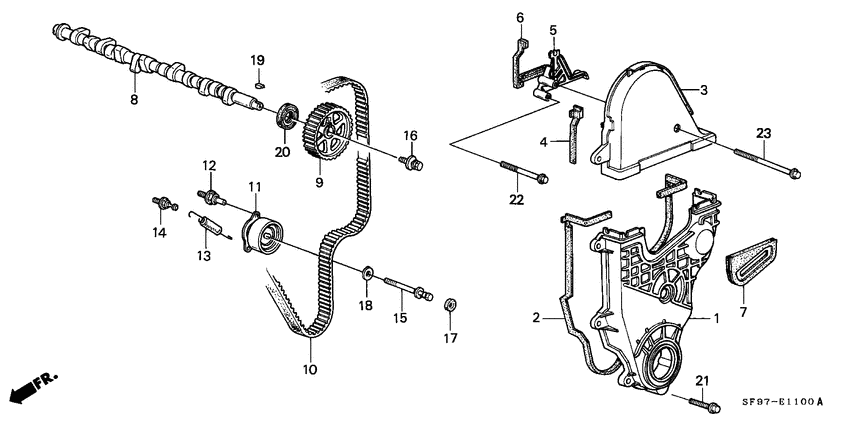 Camshaft/timing belt