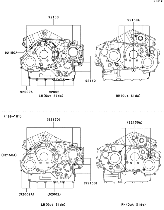 Crankcase bolt pattern