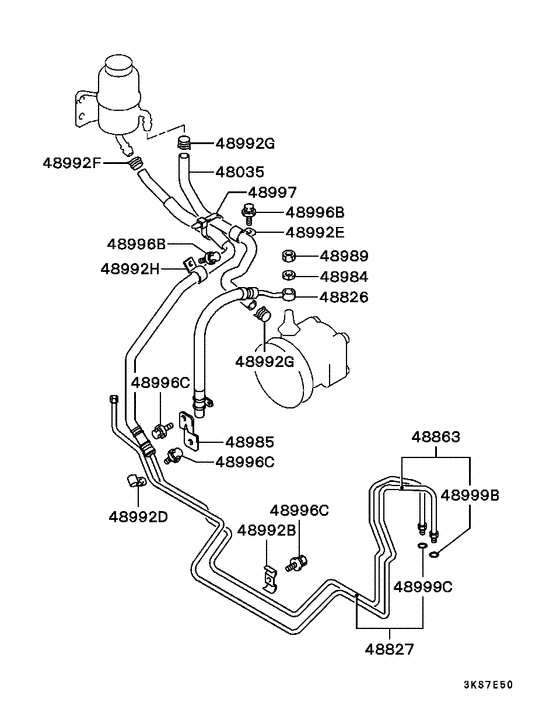 Power steering oil line