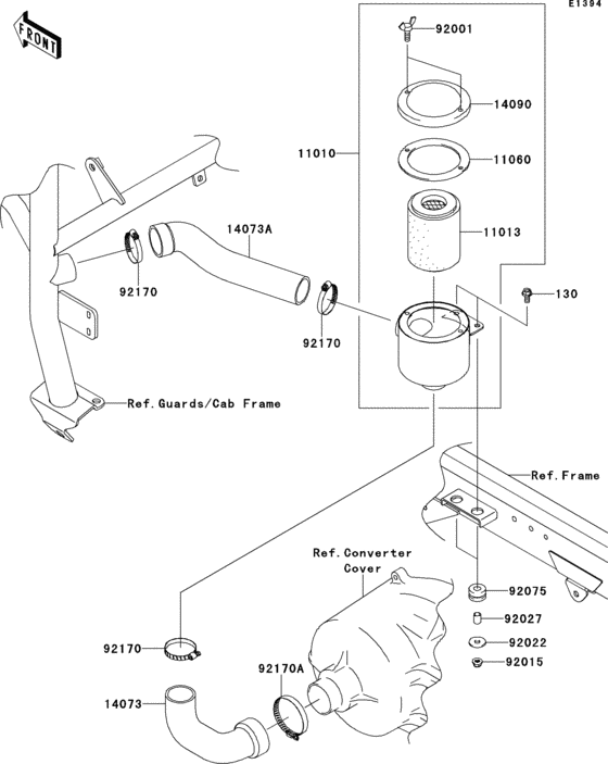 Air cleaner-belt converter(m9f/maf)