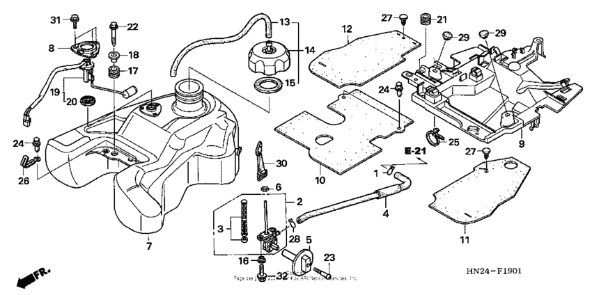 Fuel tank (trx500fa/fga'05)