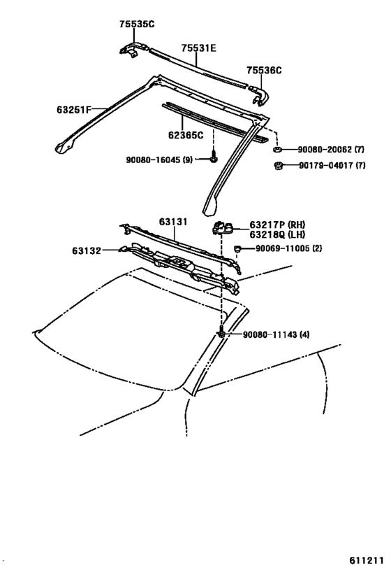 Roof Panel & Back Window Glass