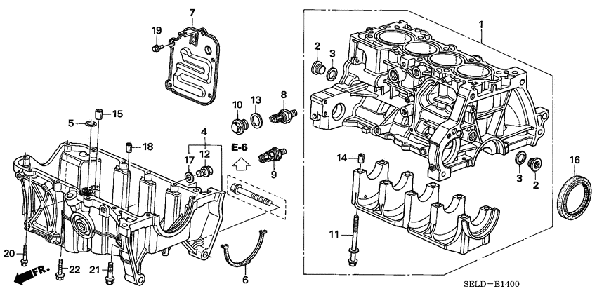 Cylinder block/oil pan