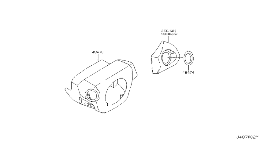 Steering column shell cover