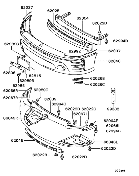 Front bumper & support