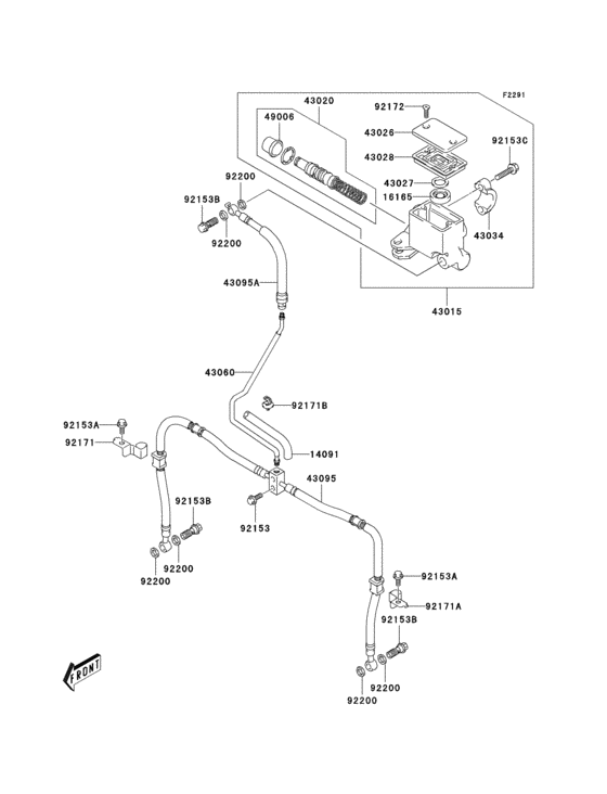 Front master cylinder