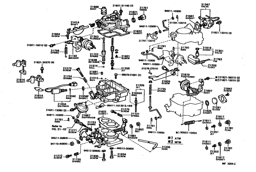 Carburetor for 1983 1987 Toyota COROLLA KE74 Japan sales region