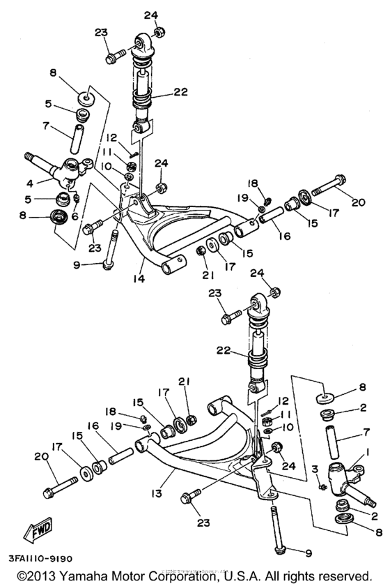 Front suspension wheel