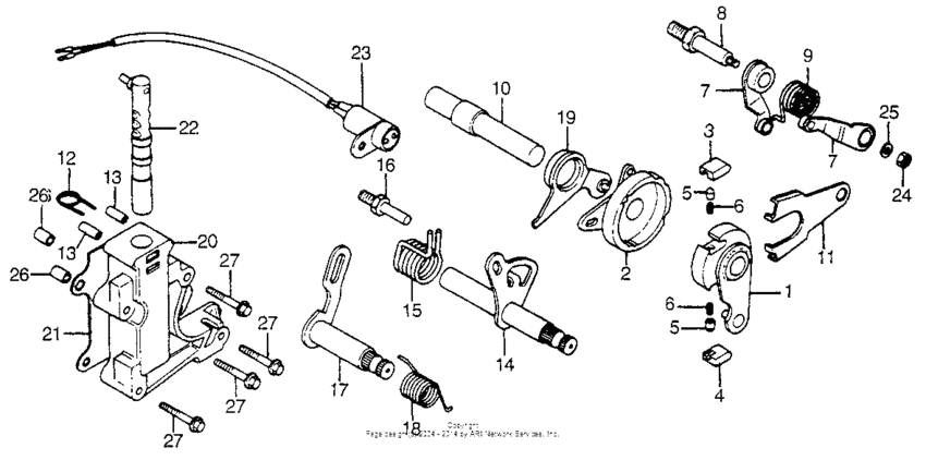 Gearshift spindle + valve body