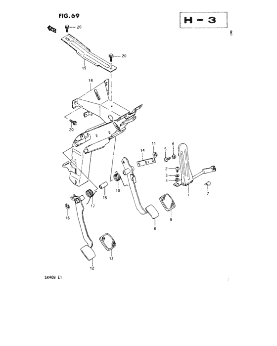 Pedal and pedal bracket