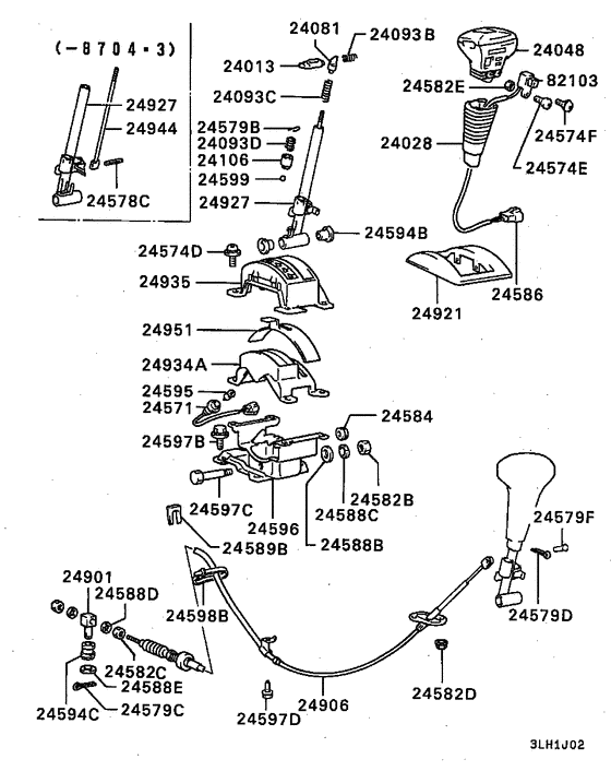 A/t floor shift linkage