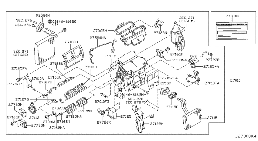 Heater & blower unit