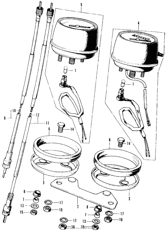 Cb500 speedometer + tachometer