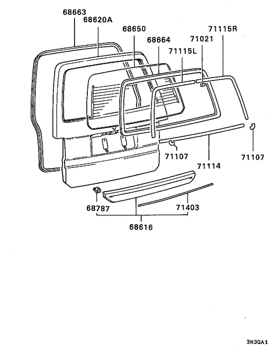 Tailgate panel & glass