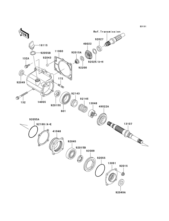 Front bevel gear(1/2)