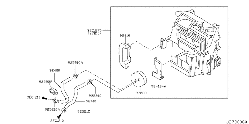 Heater piping