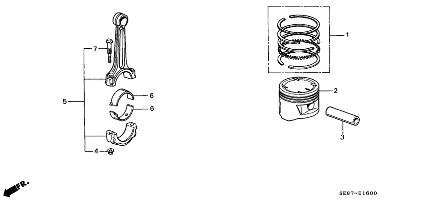 Piston/connecting rod