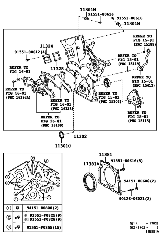 Timing Gear Cover & Rear End Plate