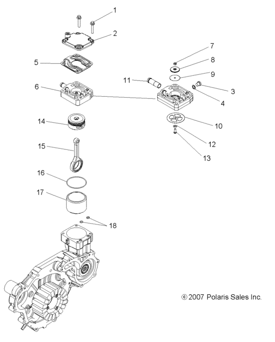 Engine, air compressor