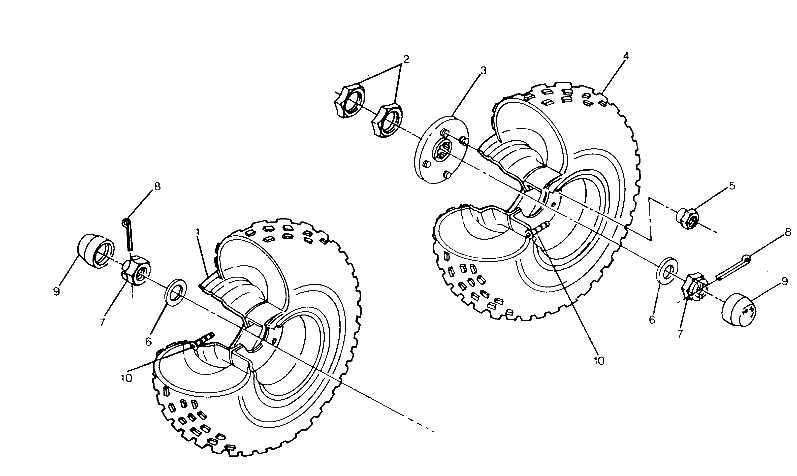 Middle wheel assembly