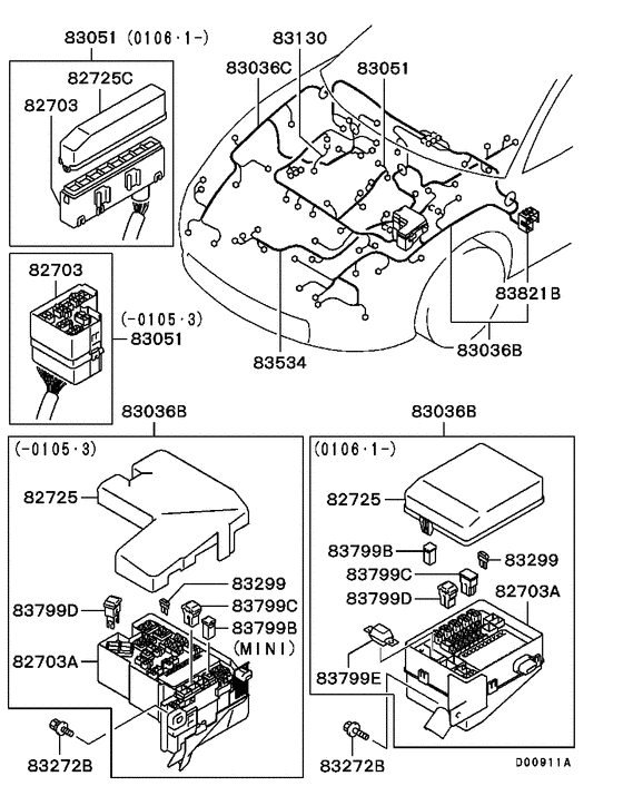Wiring & attaching parts