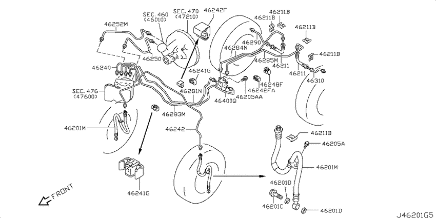 Brake piping & control