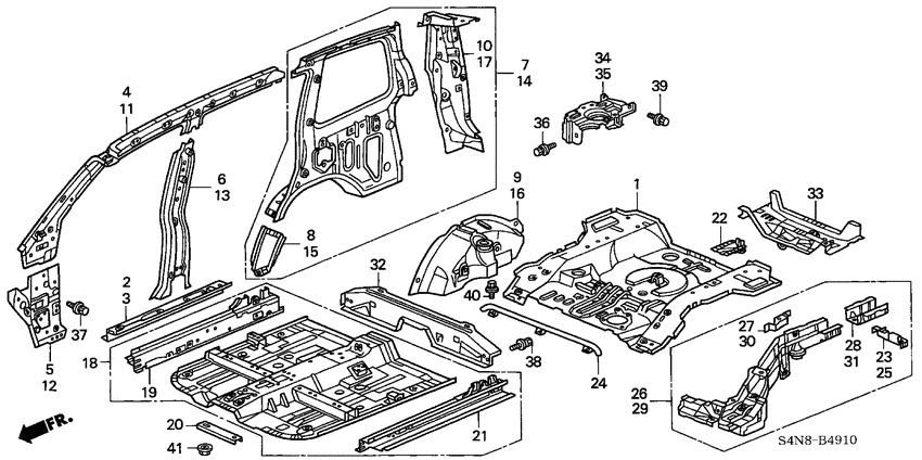 Inner panels/floor panels