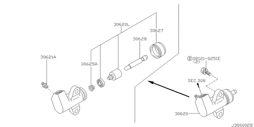 Clutch operating cylinder
